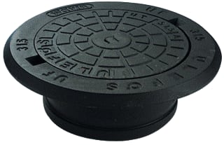 Wavin - Putafdekking tegr 425gy zwvnd deksel zw