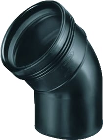 Wavin - Wafix Fitting met 2 aansluitingen Wafx Pp Bocht 45Gr 32 M/S Zwrt