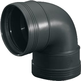 Wavin - Wafix Fitting met 2 aansluitingen Wafx Pp Bocht 88,5Gr 75 M/M Zw