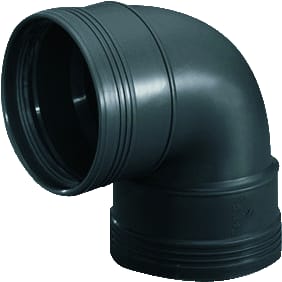 Wavin - Wafix Fitting met 2 aansluitingen Wafx Pp Bocht 88,5Gr 32 M/M Zw