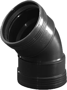 Wavin - Wafix Fitting met 2 aansluitingen Wafx Pp Bocht 45Gr 90 M/M Zwrt