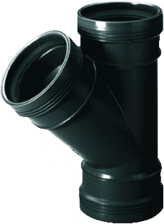 Wavin - Wafix Fitting met 3 aansluitingen Wafx Pp T-St 45Gr 110X50 3M Zw
