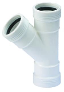 Wavin - Wafix Fitting met 3 aansluitingen Wafx Pp T-St 45Gr 40 2Ms Wit
