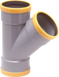 Wavin - Wafix SN8 Fitting met 3 aansluitingen Wafx T-St45Gr 125M/M/M