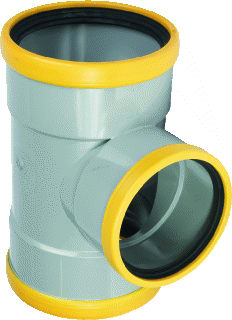Wavin - Wafix SN8 Fitting met 3 aansluitingen Wafx T-St88Gr 125M/M/M