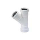 Wavin - Wafix Fitting met 3 aansluitingen Wafx Pp T-St 45Gr 40 3M Wit