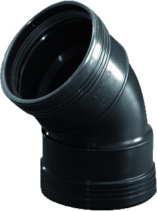 Wavin - Wafix Fitting met 2 aansluitingen Wafx Pp Bocht 45Gr 32 M/M Zwrt