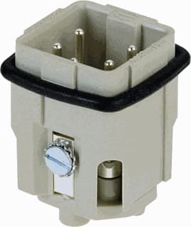 Harting - HAN A Contactblok v rechthoekige connect. Sticontdr 4P+A Xd