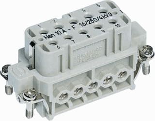 Harting - HAN A Contactblok v rechthoekige connect. Buscontdr 10P+A