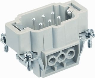 Harting - HAN E Contactblok v rechthoekige connect. Sticontdr 6P+A