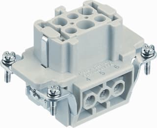 Harting - HAN E Contactblok v rechthoekige connect. Buscontdr 6P+A