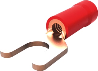 AMP - INSULATED TERMINALS AND SPLICES PLASTI-GRIP TERMINALS Perskabelschoen voor koperkabel vorkt rd m2,6 165004 ds100