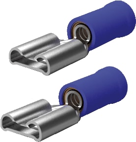 AMP - INSULATED TERMINALS AND SPLICES FASTON TERMINALS - PRE-INSULATED Aderdoorverbinder rond/vlak fast bl  9-160313-2  ds100