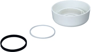 Schwab - Toebeh./onderdelen spoelreservoir Rozet Wit +Ring+Dichting