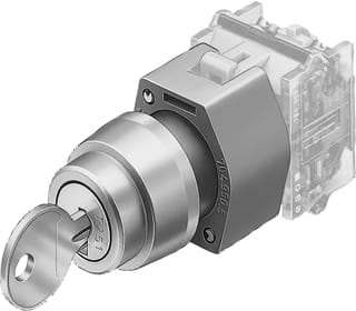 EAO - Serie 04 Keuzeschakelaar frontelement Sleutschak Vierk Houd