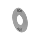 EAO - Serie 04 Tekstschild vr drukknop/signaallamp Gele Pl Emergency-Stop 9Cm