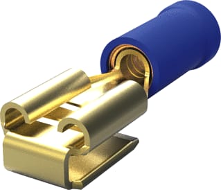 AMP - INSULATED TERMINALS AND SPLICES FASTON TERMINALS - PRE-INSULATED Aderdoorverbinder rond/vlak fastp bl 9-160463-2 ds50