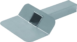 Anjo - Dakafvoertrechter zij-uitlaat Alu Kiezelbak 60X80