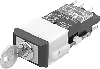 EAO - Serie 02 Keuzeschakelaar Sleutschak M Drkknp 2Wiss