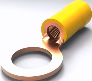 AMP - INSULATED TERMINALS AND SPLICES PLASTI-GRIP TERMINALS Perskabelschoen voor koperkabel ringt gl m6 165035    ds50