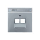 Jung - Aluminium/Edelstaal/Chroom Inzetplaat schakelmateriaal Inzetpl 2X Mj N Aluminium