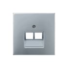 Jung - Aluminium/Edelstaal/Chroom Inzetplaat schakelmateriaal Inzetpl 2X Mj Aluminium