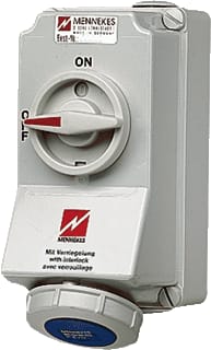 Mennekes - Duo CEE-cont.doos uitschak.baar, bevei. wcd cee 3p 16a 230 wd duo