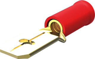 AMP - INSULATED TERMINALS AND SPLICES FASTON TERMINALS - PRE-INSULATED Aderdoorverbinder rond/vlak tab rd  140896-2      ds50