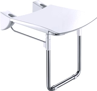 Delabie - Douchezitting Opkl. M Voet Rvs
