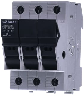 Wohner - Railsystemen Houder voor cilindrische zekering Cilinderzek Sokkel