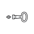 Schneider Electric Sarel - Sleutel voor kast/lessenaar Metal Key V 5Mm Doble Bar