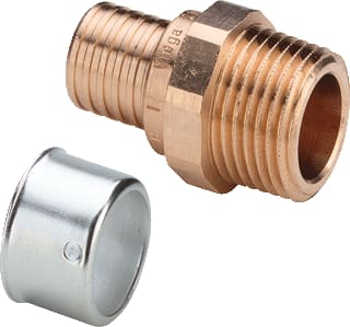 Viega - Pexfit 2711 Fitting met 2 aansluitingen Pf Overgang 25X3/4Bu