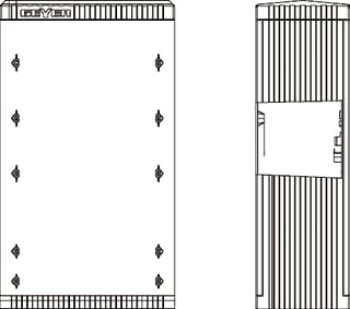 Geyer - SL Installatiekast leeg polyesterkast sl100p + mpl