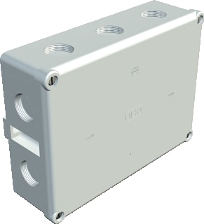 OBO - B 12 Opbouwdoos wand/plafond Kabeldoos Uv B12 M Grys