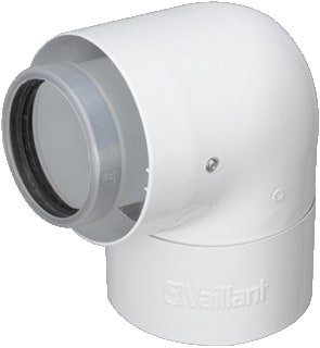 Vaillant - HR Concentr. RGA/LTV hulpstuk 2 aansl. Bocht 90 80/125 303210