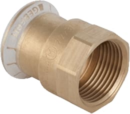 Geberit - Mapress Brons Fitting met 2 aansluitingen Mapr Koper Schroefbus 22 X 1/2
