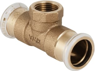 Geberit - Mapress Brons Fitting met 3 aansluitingen Mapr Koper T Stuk 35X1/2Bix35