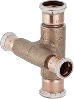 Geberit - Mapress Koper Fitting met 4 aansluitingen Mapr Kruisst 15X15 90Gr