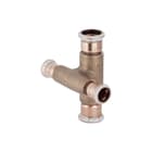 Geberit - Mapress Koper Fitting met 4 aansluitingen Mapr Kruisst 22X15 90Gr