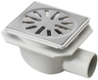 Aquaberg - Vloerput met 1 aansluiting Abs Put Ve 10X10Cm Rvs304 4211