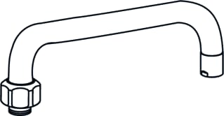 KWC - Gastro Toebeh./onderdelen sanitaire kranen Bovenuitloop 300Mm