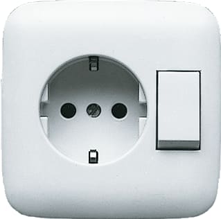ABB Busch-Jaeger - Reflex SI Combinatie schakelaar/wcd Wcd Ra/Wiss 4310/6Euj-214