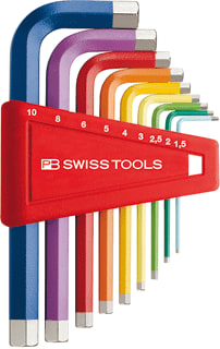 PB Swiss Tools - RainBow Inbussleutelset Inbusslset 210H-10R 1,5-10