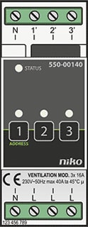 Niko - Home Control Jaloezie-actor bussysteem Hc Ventilatiemodule