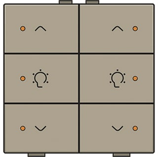 Niko - Home Control Tastsensor bussysteem Hc Bedtoets Dim 6V+Ld Brs