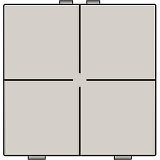 Niko - Home Control Tastsensor bussysteem hc bedtoets 4-vdg ligr