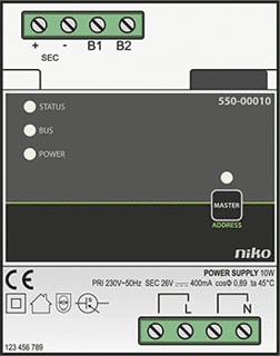 Niko - Home Control Voedingseenheid bussysteem Hc Voeding 26V Dc Mod