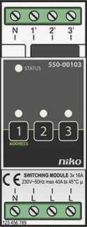 Niko - Home Control Schakelactor bussysteem Hc Schakelmodule 3-Vdg