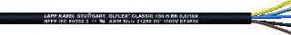 Lapp - Ölflex CLASSIC 130 H BLACK Voedingskabel v/a 1 kV beweegbaar 1123413-1 Mt