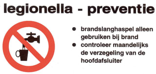 Saval - Veiligheidspictogram Sticker Legionella 120X60
